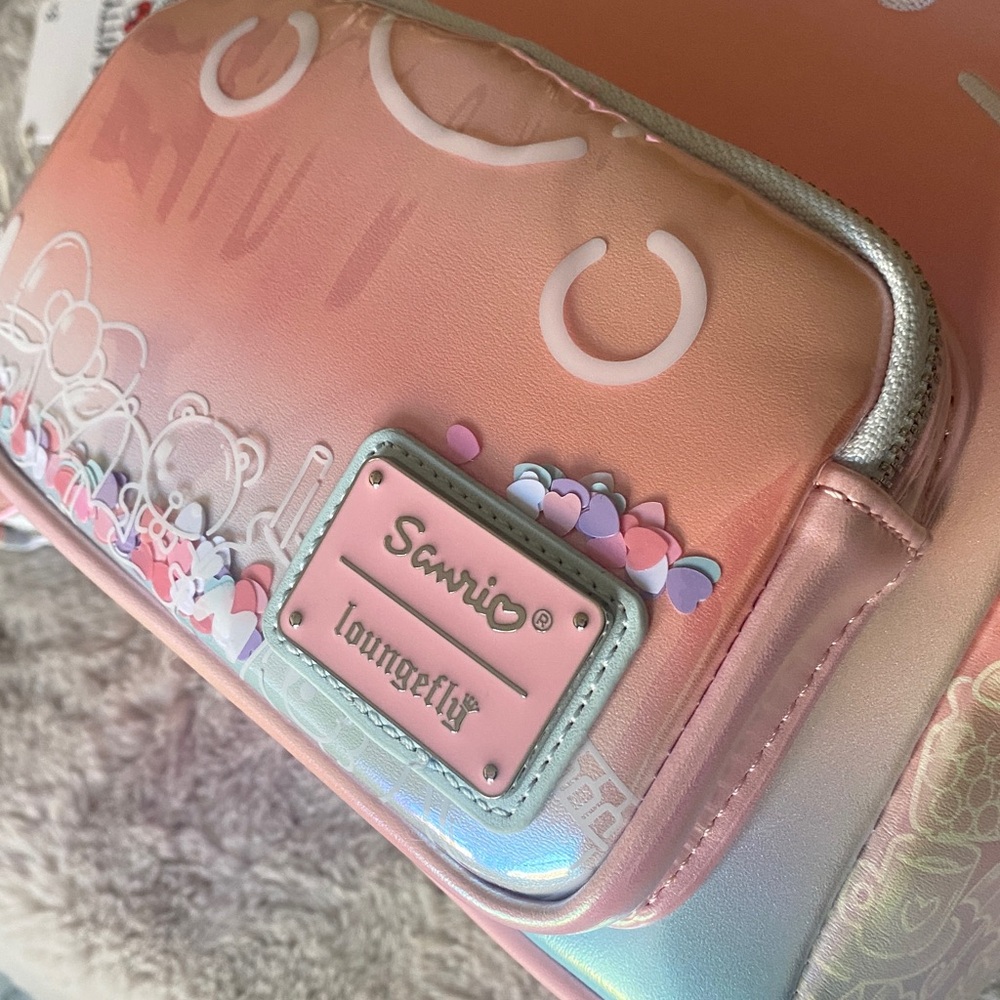 NWT Set Loungefly Sanrio Hello Kitty 50th Anniversary Mini Backpack & Wallet - Picture 5 of 12
